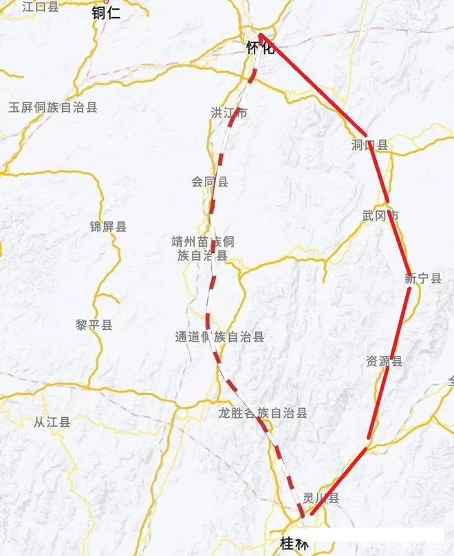 怀桂高铁最新线路图,怀桂高铁最新线路图及其影响分析